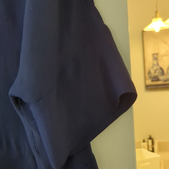 Banana Republic Blue Boxy 3/4 Sleeve Blouse - Picture 4 of 6